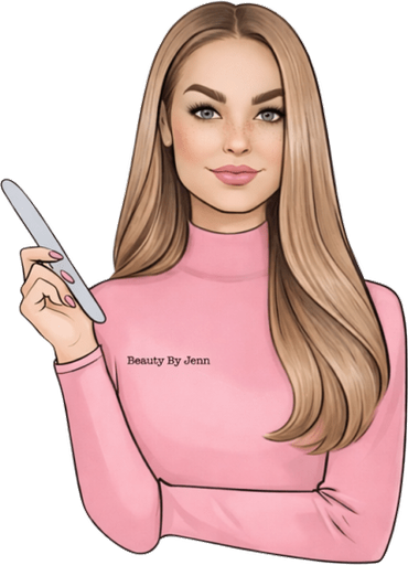 Illustratie van Jenn met een nagelvijl